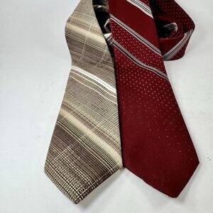 Wembley By Wemlon Vintage Pair Neckties 80s Stripes Tie